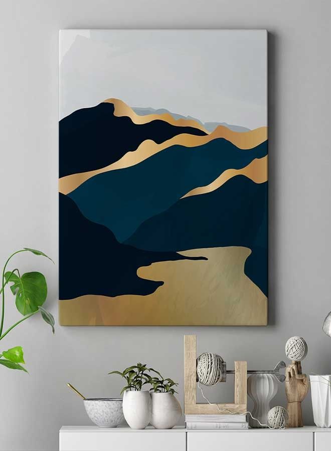 LOWHA Luxury Mountain Abstract Framed Canvas Wall Art Multicolour 40 x 60cm  - Image 3