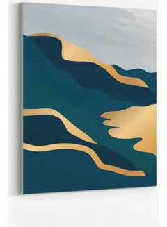 Luxury Mountain Abstract Framed Canvas Wall Art Multicolour 40 x 60cm
