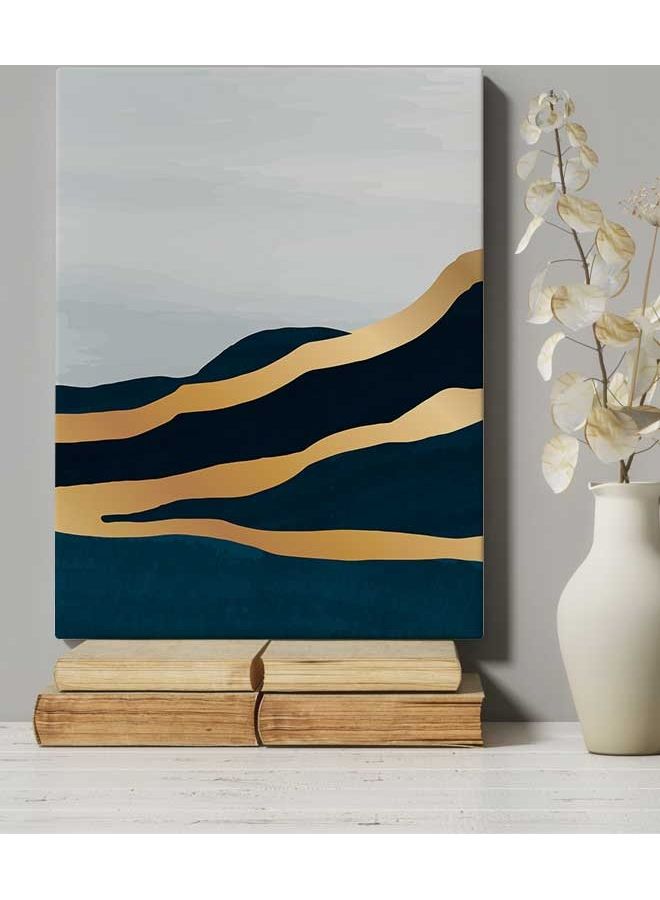LOWHA - Luxury Mountain Abstract Framed Canvas Wall Art Multicolour 40 x 60cm - Image 1