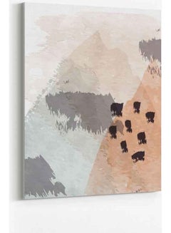 Abstract Mountain and Botanical Framed Canvas Wall Art Multicolour 40 x 60cm