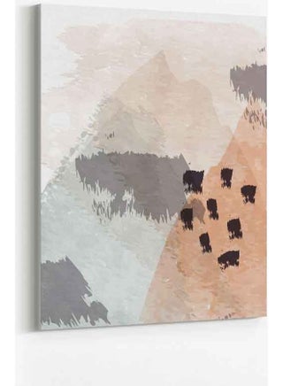 Abstract Mountain and Botanical Framed Canvas Wall Art Multicolour 40 x 60cm - v1641825656/N52390318A_1