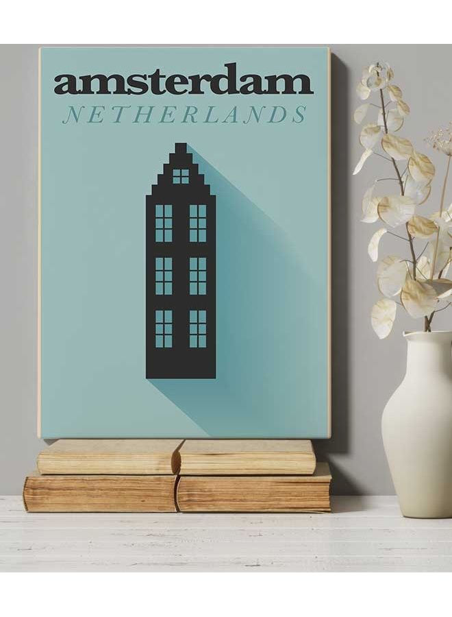 Amsterdam Netherlands Framed Canvas Wall Art Multicolour 40 x 60cm