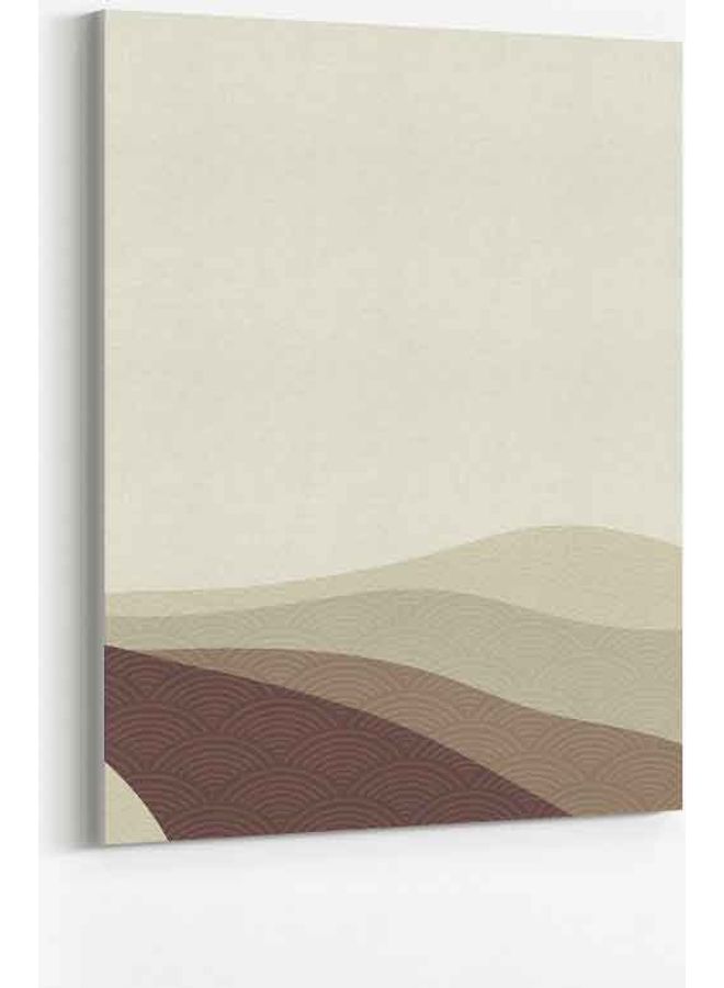 LOWHA Abstract Mountain Framed Canvas Wall Art Beige/Grey 40 x 60cm  - Image 1