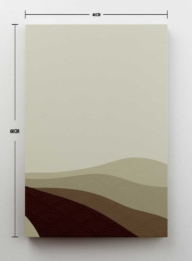 LOWHA Abstract Mountain Framed Canvas Wall Art Beige/Grey 40 x 60cm  - Image 2