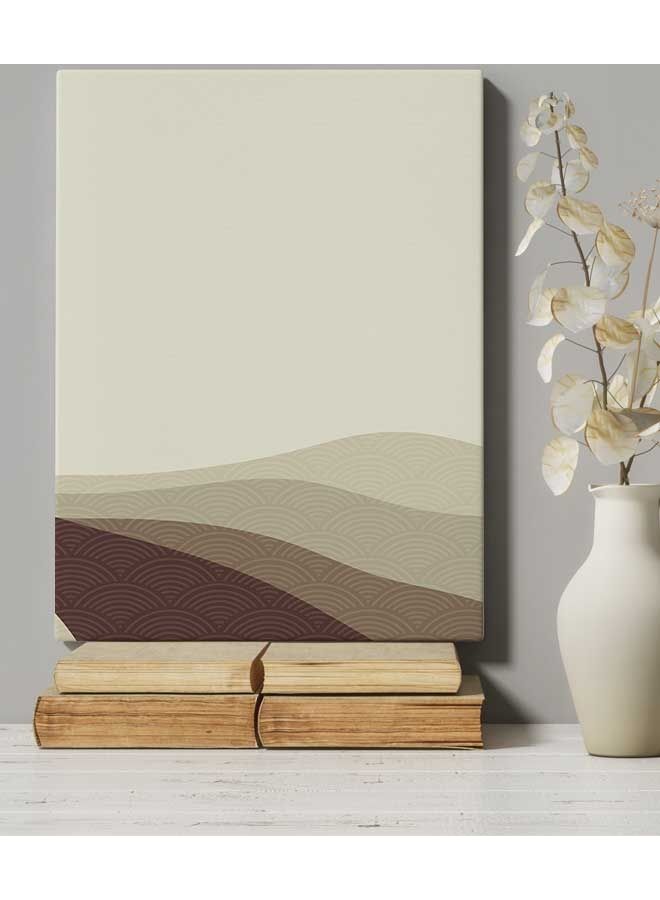 LOWHA Abstract Mountain Framed Canvas Wall Art Beige/Grey 40 x 60cm  - Image 5