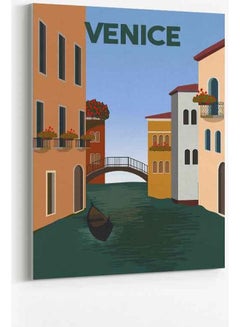 LOWHA Venice Framed Canvas Wall Art Multicolour 60 x 80cm  - Image 1