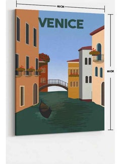 LOWHA Venice Framed Canvas Wall Art Multicolour 60 x 80cm  - Image 2