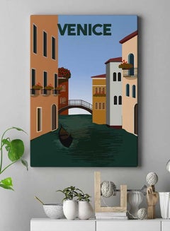 LOWHA Venice Framed Canvas Wall Art Multicolour 60 x 80cm  - Image 3