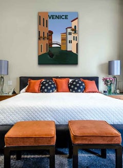 LOWHA Venice Framed Canvas Wall Art Multicolour 60 x 80cm  - Image 4