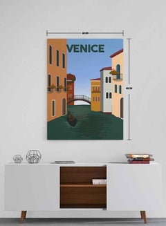 LOWHA Venice Framed Canvas Wall Art Multicolour 60 x 80cm  - Image 5