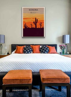 LOWHA Sonora Mexico Framed Canvas Wall Art Multicolour 60 x 80cm  - Image 4