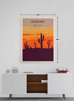 LOWHA Sonora Mexico Framed Canvas Wall Art Multicolour 60 x 80cm  - Image 5