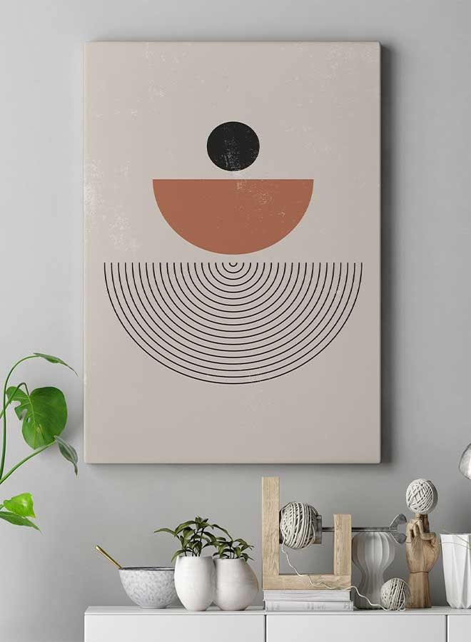 LOWHA Abstract Shape Framed Canvas Wall Art Multicolour 60 X 80cm  - Image 3