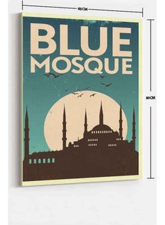 LOWHA Mosque Turkey Framed Canvas Wall Art Multicolour 60 x 80cm  - Image 2