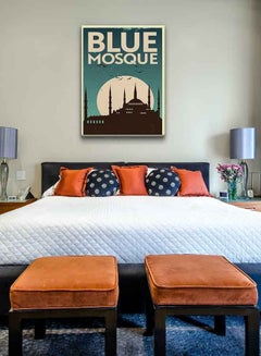 LOWHA Mosque Turkey Framed Canvas Wall Art Multicolour 60 x 80cm  - Image 4