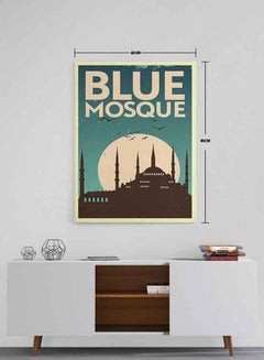 LOWHA Mosque Turkey Framed Canvas Wall Art Multicolour 60 x 80cm  - Image 5