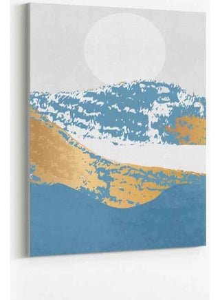 Mountain Abstract Framed Canvas Wall Art Multicolour 40 x 60cm - v1641826242/N52390268A_1