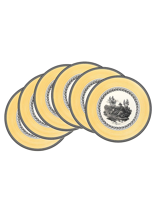 فيلوري آند بوخ 6-Piece Audun Chasse Breakfast Plate Set Multicolour 22cm  - Image 1