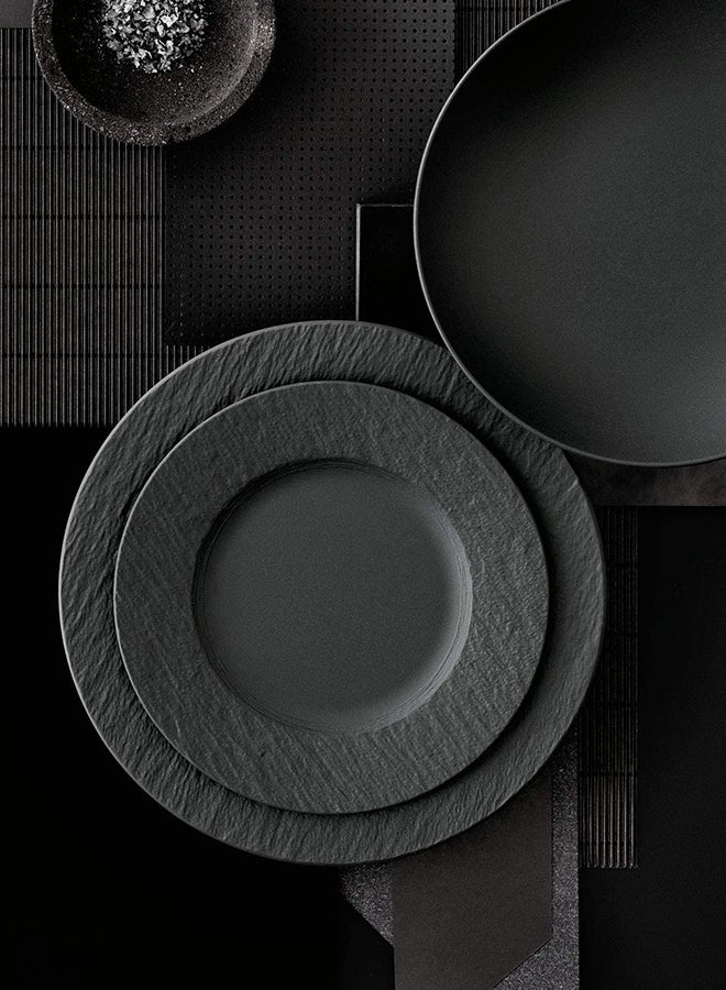 فيلوري آند بوخ 6-Piece Manufacture Rock Textured Breakfast Plate Set Black 21.7cm  - Image 2