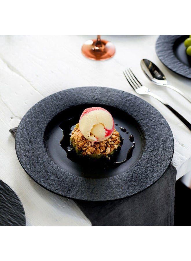 فيلوري آند بوخ 6-Piece Manufacture Rock Textured Breakfast Plate Set Black 21.7cm  - Image 3