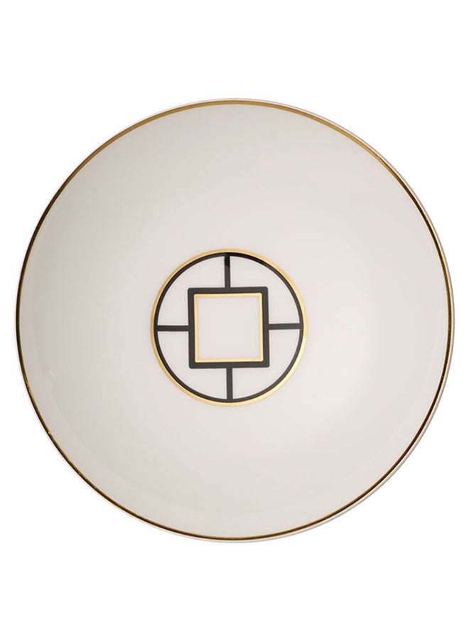 فيلوري آند بوخ 6-Piece Metro Chic Soup Plate Set White/Gold/Black 22cm 