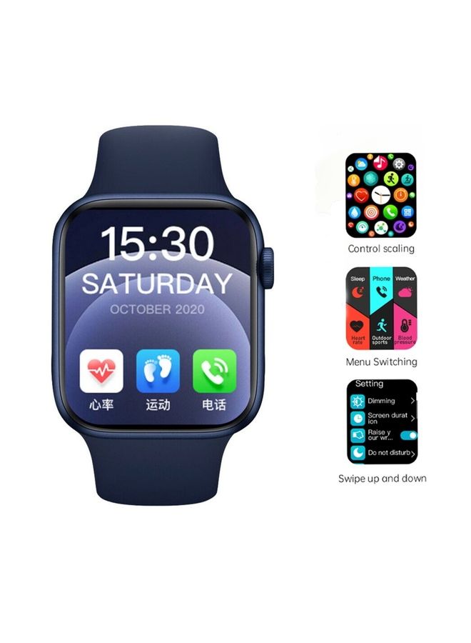 Black Tiger Smartwatch Hw22 Pro Max With Health Fitness Tracker And Earbuds Blue - Image 5