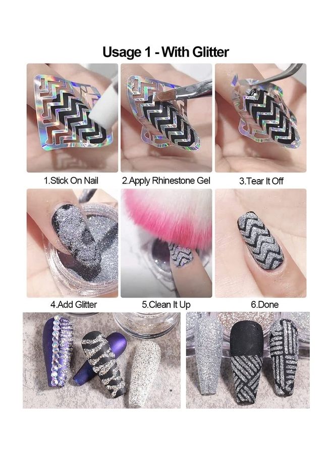 MissTiara - 288-Piece Sticker Sheets For Nail Design and Manicure Multicolour - Image 1