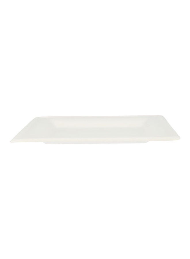 5-Piece Bio-Degradable Square Plate With Lid White 10x10inch