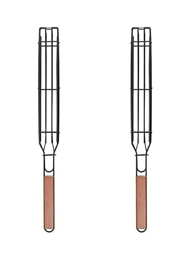 رويال بولار 2-Piece Bbq Grill Basket Set Black/Brown 35 x 15 x 5cm  - Image 1