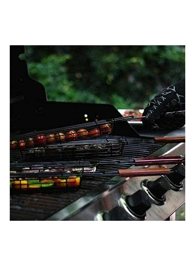 رويال بولار 2-Piece Bbq Grill Basket Set Black/Brown 35 x 15 x 5cm  - Image 4