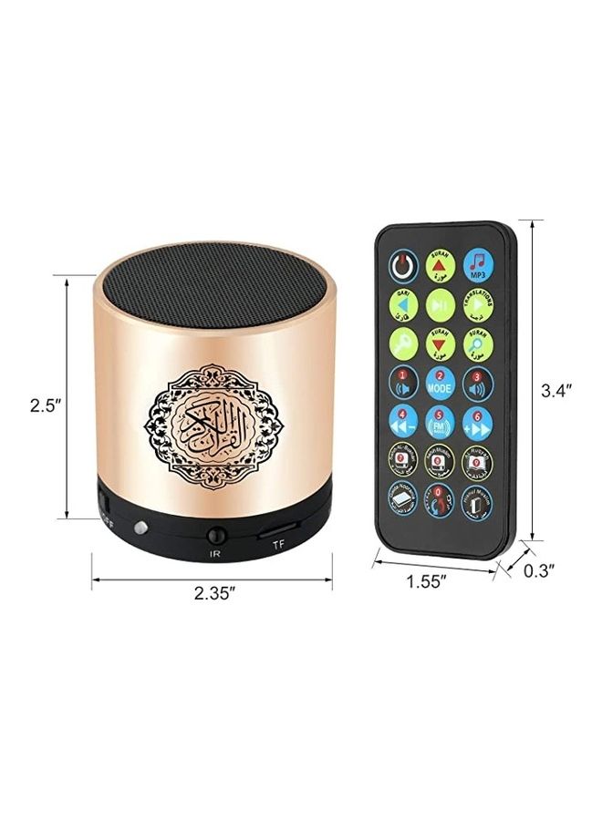 مكبر صوت للتحكم عن بعد ومشغل MP3 للقرآن الكريم محمول بسعة 8 جيجابايت ومترجم للقرآن الكريم ومكبر صوت قابل لإعادة الشحن عبر USB - Image 2