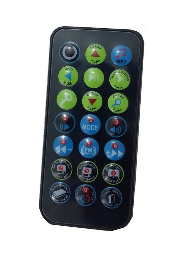 Generic - Portable Quran MP3 Player 8GB TF FM Quran Translator USB Rechargeable Speaker With Remote Control Black - Image 1