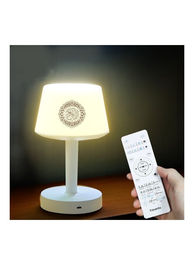 Generic - Desk Lamp Qur'an Speaker-Bluetooth, 7 Colors LED Touch Table Lamp 8GB, With 16 Reciters Plus 16 Translations (SQ-917) White - Image 1