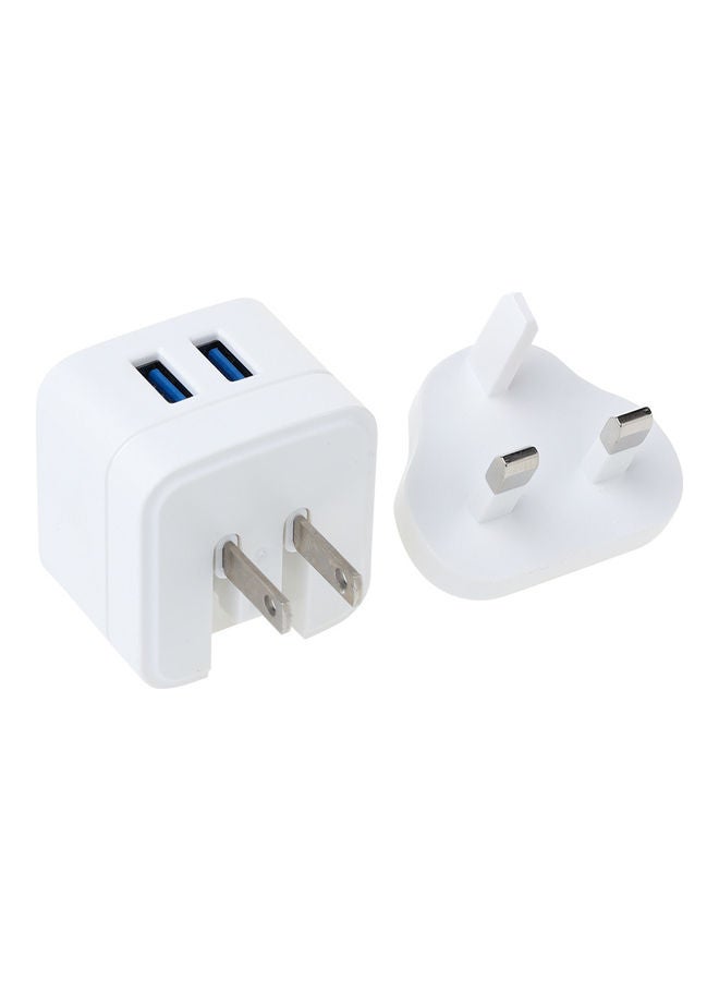 باس تيك شاحن USB مزدوج مع كابل Type-C USB. أبيض - Image 2