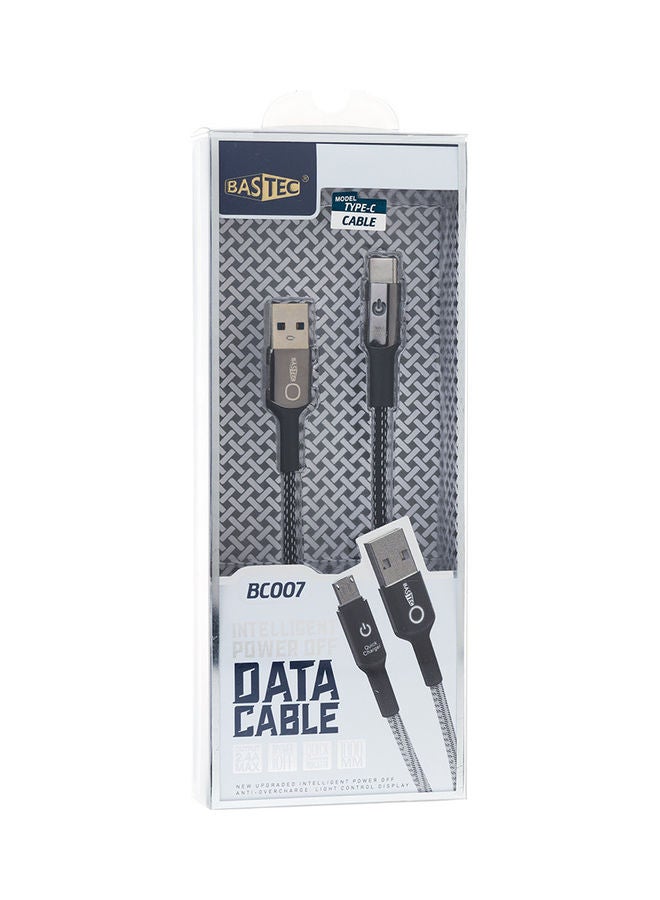باس تيك كابل شحن ومزامنة بيانات Type-C لون أسود. - Image 2