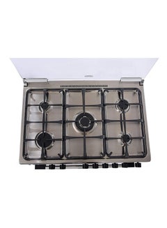 Midea 5 Burner Gas Cooker 90x60 cm, SABAF Italian Burners and Convection Fan for Oven, Cast Iron Pan Support, Full Safety, 1 year warranty LME95030FFD-C Silver/Black  - Image 4