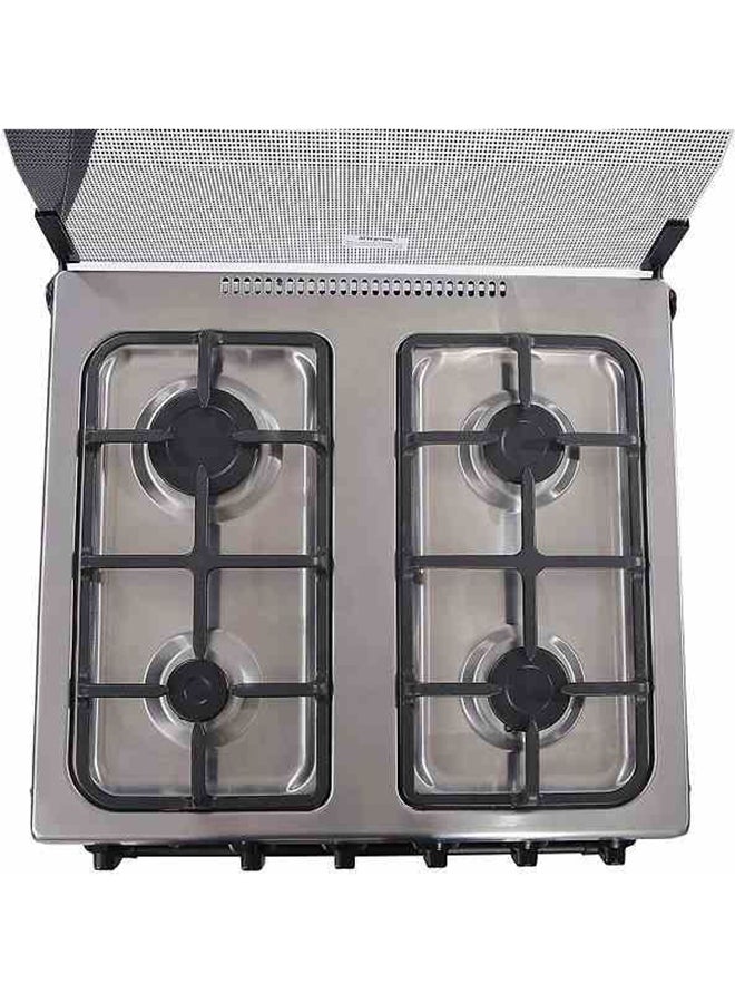 4 Burner Gas Cooker 60 x 60 cm, Full Safety, Auto Ignition, Rotisserie, Thermostat, Separate Knob for Oven and Grill,1 year Warranty BME62058FFD-D Silver/Black - v1641879259/N51437294A_4