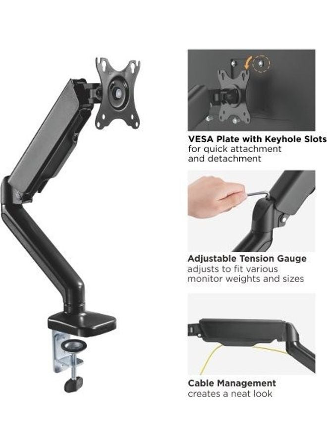 Stargold Counterbalance Single Monitor Arm Mounts Black  - Image 4