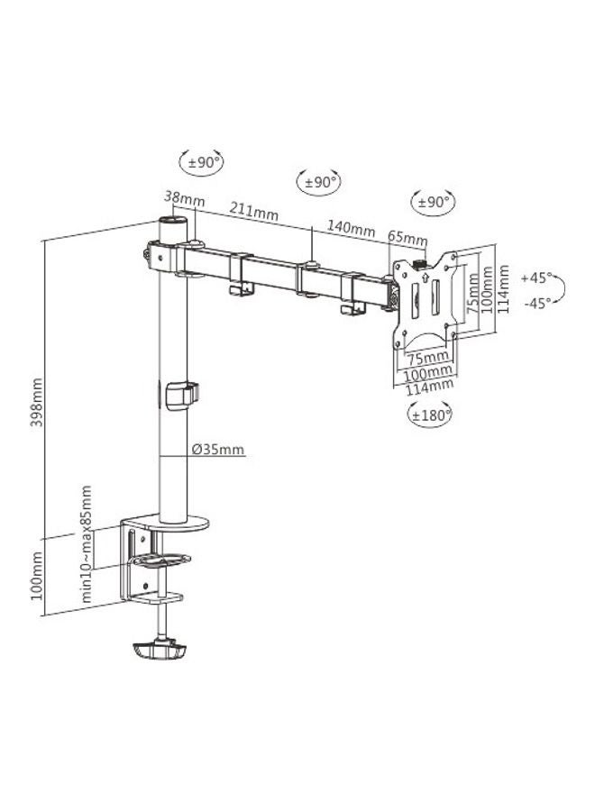 Stargold Articulating Single Monitor Mount Black  - Image 3