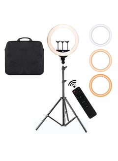 21-inch Fill Ring Light With Adjustable Tripod Stand And 3 Cell Phone Holder And Remote Multicolour