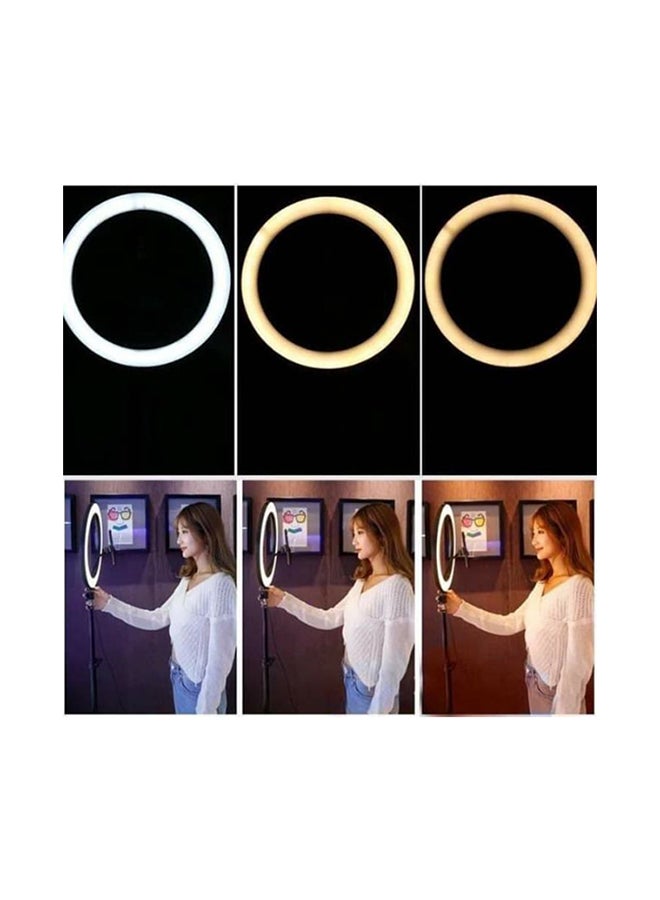 Toshionics - 21-inch Fill Ring Light With Adjustable Tripod Stand And 3 Cell Phone Holder And Remote Multicolour - Image 1