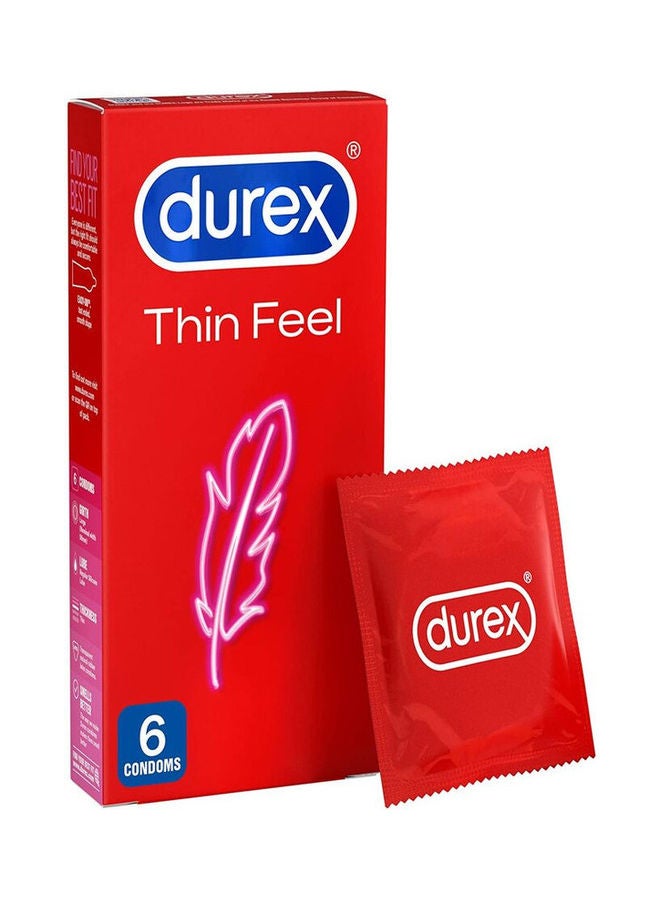 Durex 6-Piece Thin Feel Condoms  - Image 1