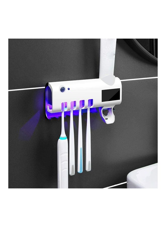 Sterilizing of Toothbrush Via UV Rays Pus Holder and Toothpaste Dispenser White 20inch - Image 2