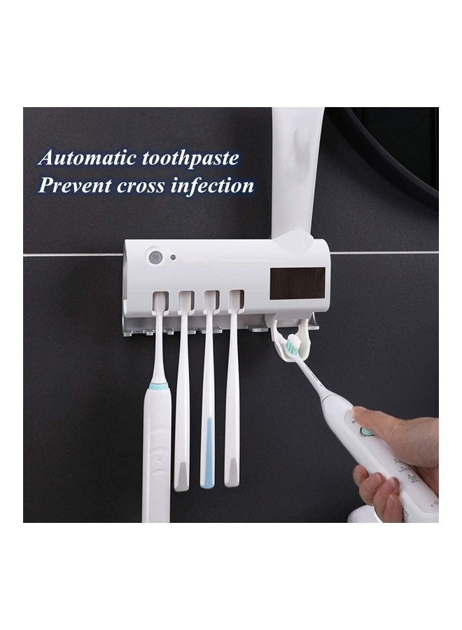 Sterilizing of Toothbrush Via UV Rays Pus Holder and Toothpaste Dispenser White 20inch - Image 5