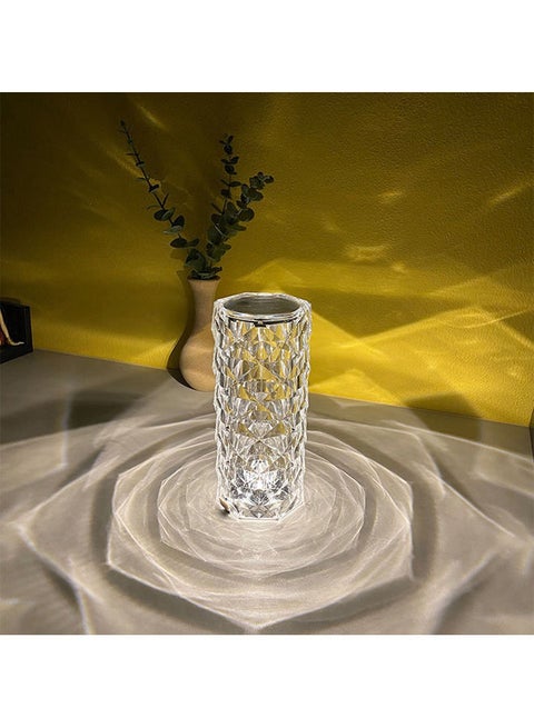 LED  Diamond Rose Table  Lamp  With  Touch Switch Clear 21cm