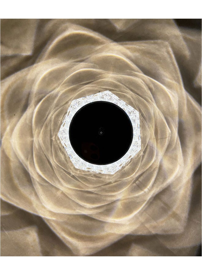 عربست مصباح طاولة كريستال دايموند LED شفاف 21 سم - Image 3