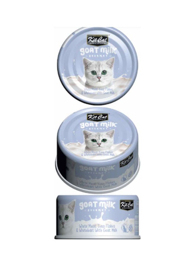Kit Cat White Meat Tuna Flakes & Whitebait With Goat Milk Multicolour 70grams - Image 2
