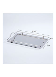 Arabest Stainless Steel Rectangle Dim Sum Tray Silver 34.5 x 21cm  - Image 2