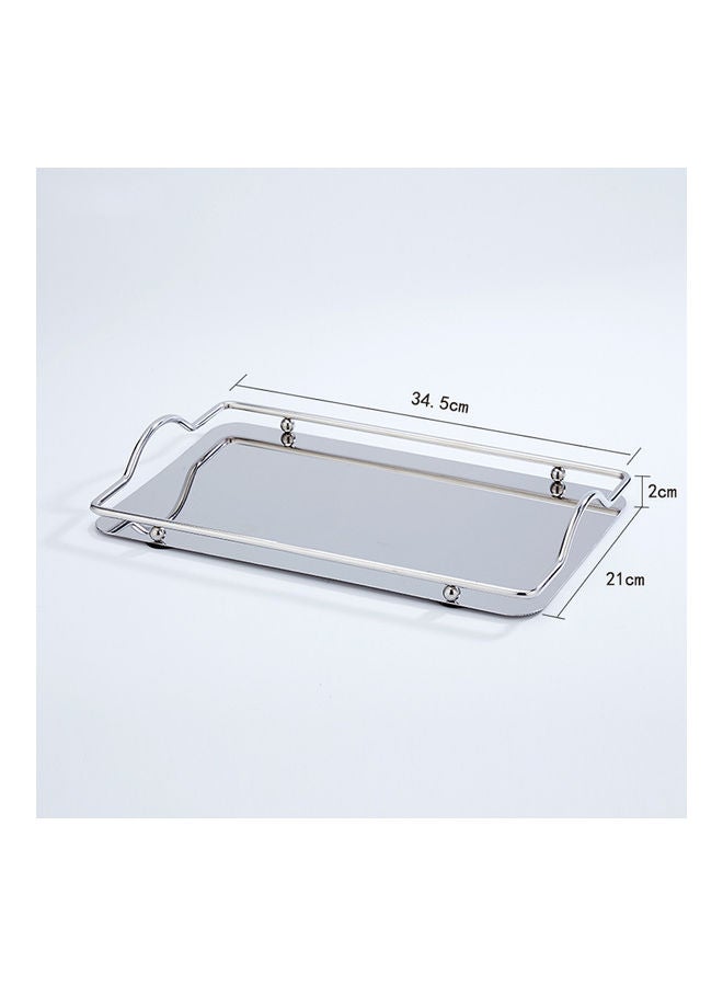 Arabest Stainless Steel Rectangle Dim Sum Tray Silver 34.5 x 21cm  - Image 2