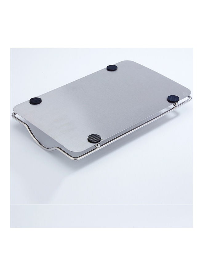 Arabest Stainless Steel Rectangle Dim Sum Tray Silver 34.5 x 21cm  - Image 4